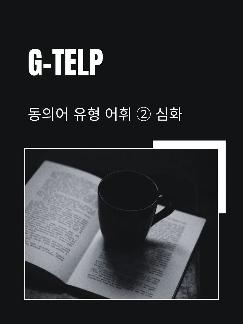 G-TELP 동의어 유형 어휘 ② 심화